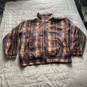 Vintage 80s bold print bomber jacket